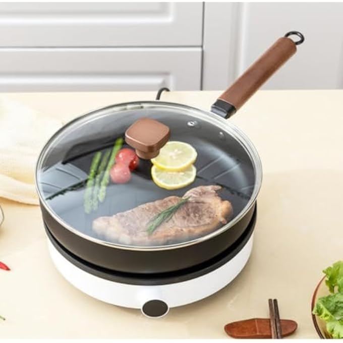 Unity 26Cm Chinese Iron Frying Pan With Glass Lid Non Stick Home Made 10 Inch Traditional Japanese Style Iron Frye Pan Frying Pan 26 Cm Non Coated - Image 1