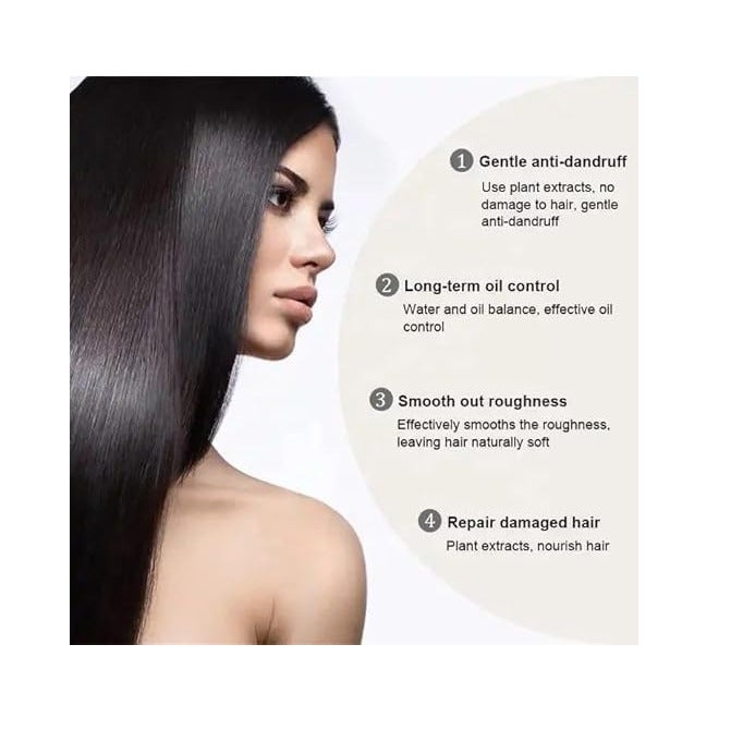 HENIWAYS Popular Hair care set Black rice Natural formula Deep cleaning anti oil Hair Conditioner only 1pcs - Image 3