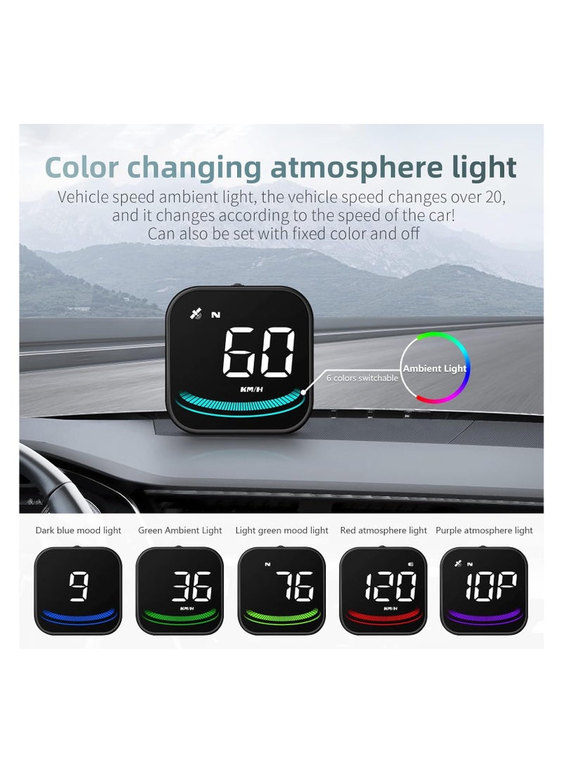 SHEZA STAR G4 Digital GPS Speedometer, Car HUD Head Up Display with Speed MPH Compass Fatigued Driving Alert Overspeed Alarm Trip Meter for Cars  - Image 5