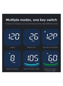 SHEZA STAR G4 Digital GPS Speedometer, Car HUD Head Up Display with Speed MPH Compass Fatigued Driving Alert Overspeed Alarm Trip Meter for Cars  - Image 3