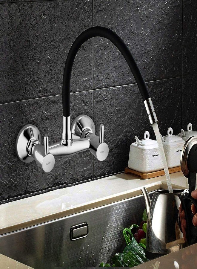 ألتون خلاط حوض ألتون GRC3840 نحاسي مع صنبور دوار مرن، لون أسود وكروم - Image 3