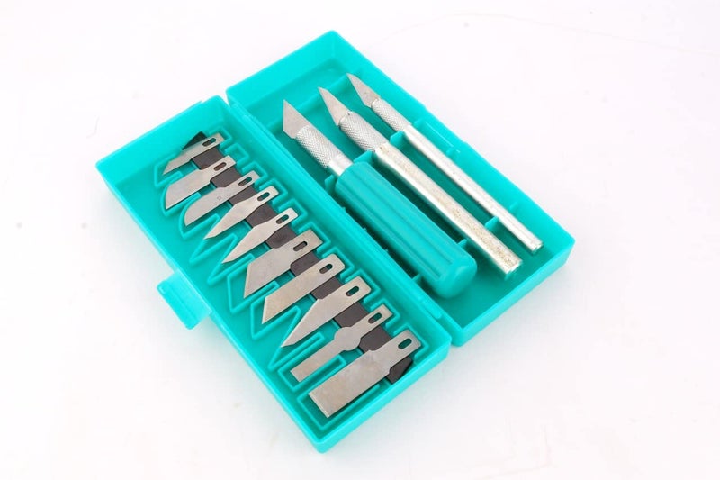 Kabeer Art 13pc Precision Cutter Utility Hobby Knife Set for Art and Craft cutting - Image 2