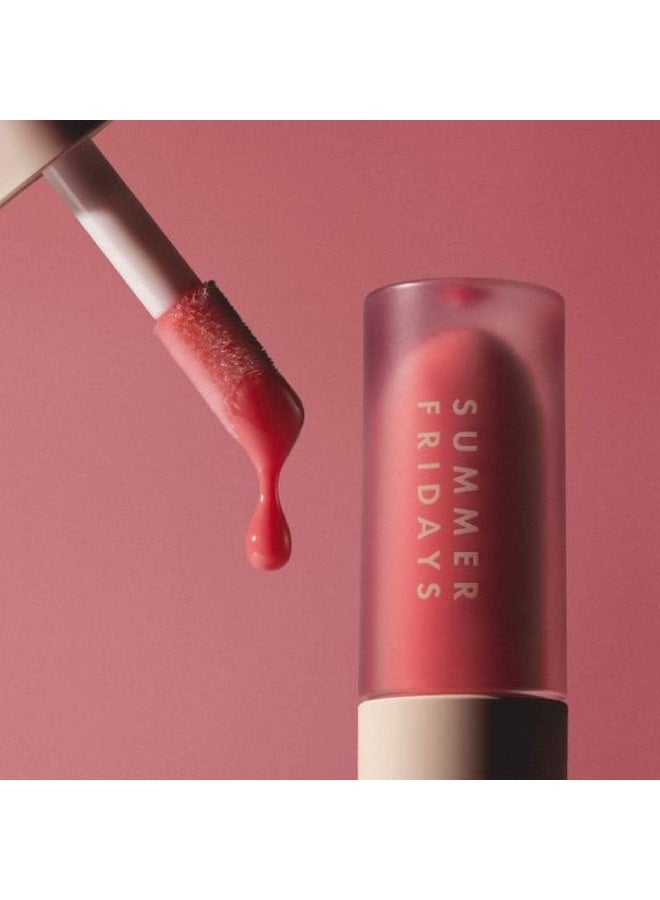 سامر فرايدايز زيت شفاه Summer Fridays Dream Pink Cloud 4.5 مل | زيت شفاه مرطب ولامع - Image 3