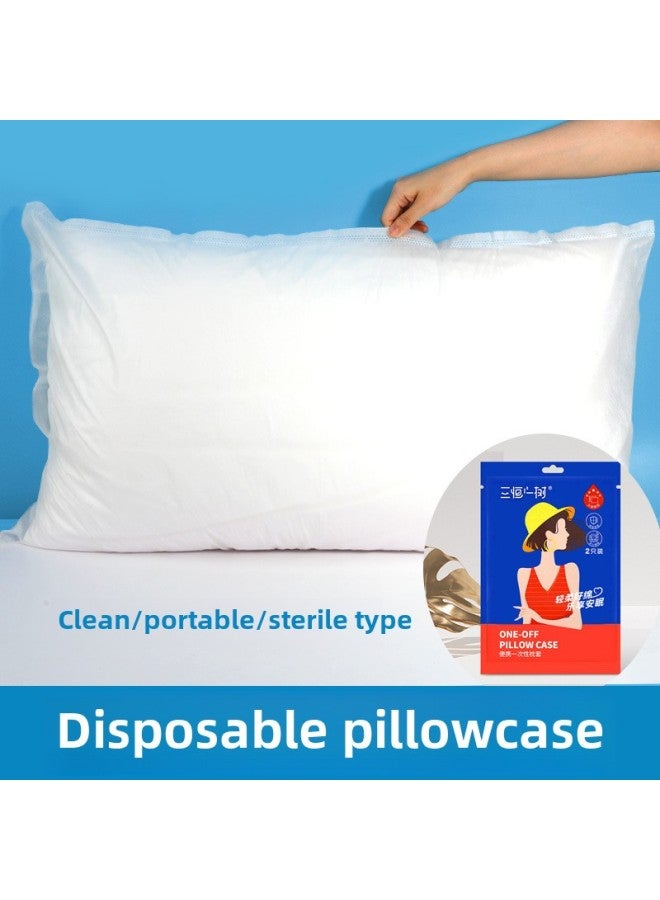 Disposable Thickened Pillowcase Travel Pillow Extra Thickened Pillowcase Dirty Air-isolating Pillowcase For Hotel And Hotel-Color:Disposable Pillowcases [individually Packaged (two In A Pack)] - Image 1