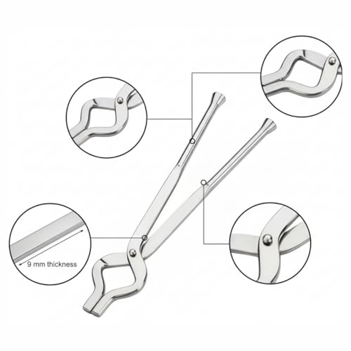 SimpliDeals Stainless Steel Crucible Tong | Heat Resistant Beaker Tong for Laboratory and Home Experiments | Durable Anti-Rust Metal Tong Steel Pakad for Kitchen - Image 4