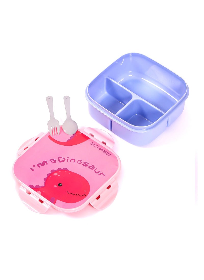 Eazy Kids Eazy Kids Lunch Box and Water Bottle With Bag-Dino Pink  - Image 5