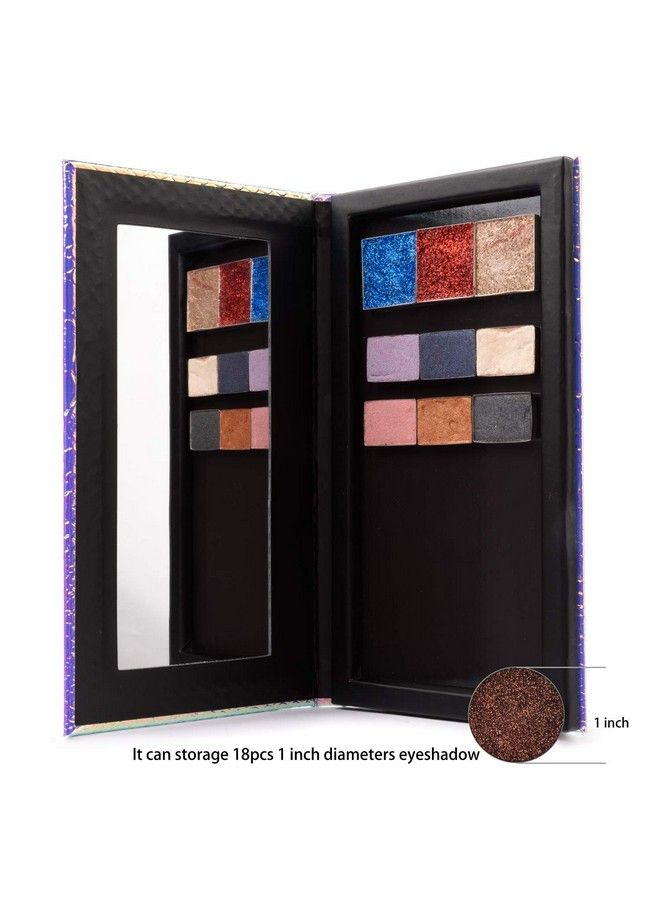 Allwon Magnetic Palette Mermaid Empty Makeup Palette With Mirror And 20Pcs Adhesive Empty Palette Metal Stickers For Eyeshadow Lipstick Blush Powder - Image 4