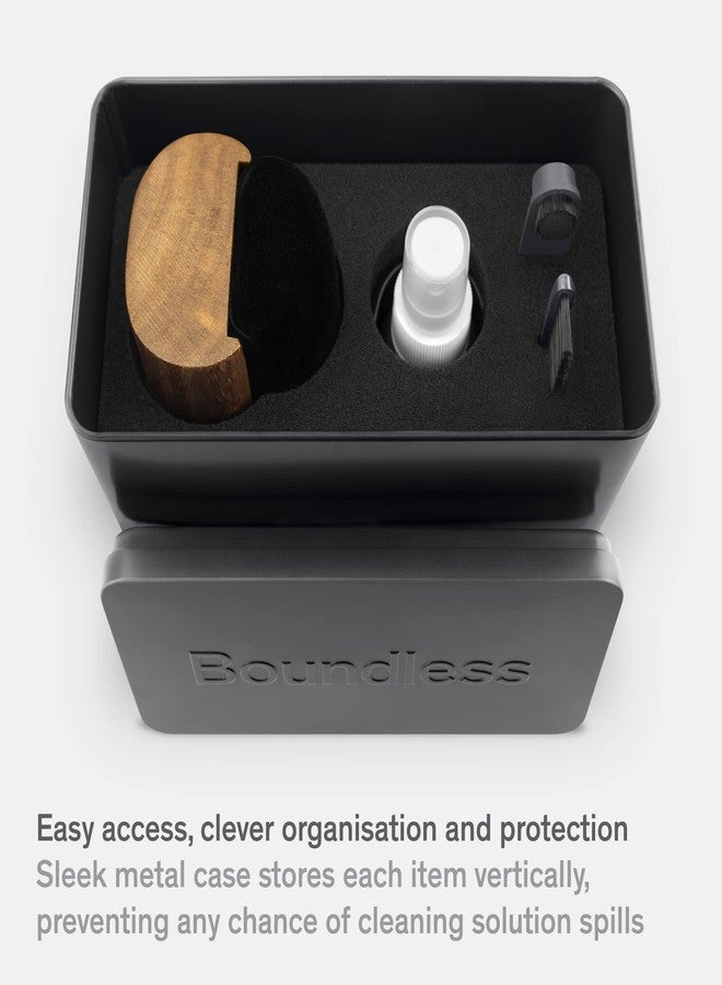 Boundless Audio Record Cleaner Kit - 5-in-1 Vinyl Record Cleaning Kit Includes Velvet Record Brush, Stylus Brush, Record Cleaning Solution, Cleaning Brush & Metal Case - Premium Vinyl Cleaning Kit - Image 5