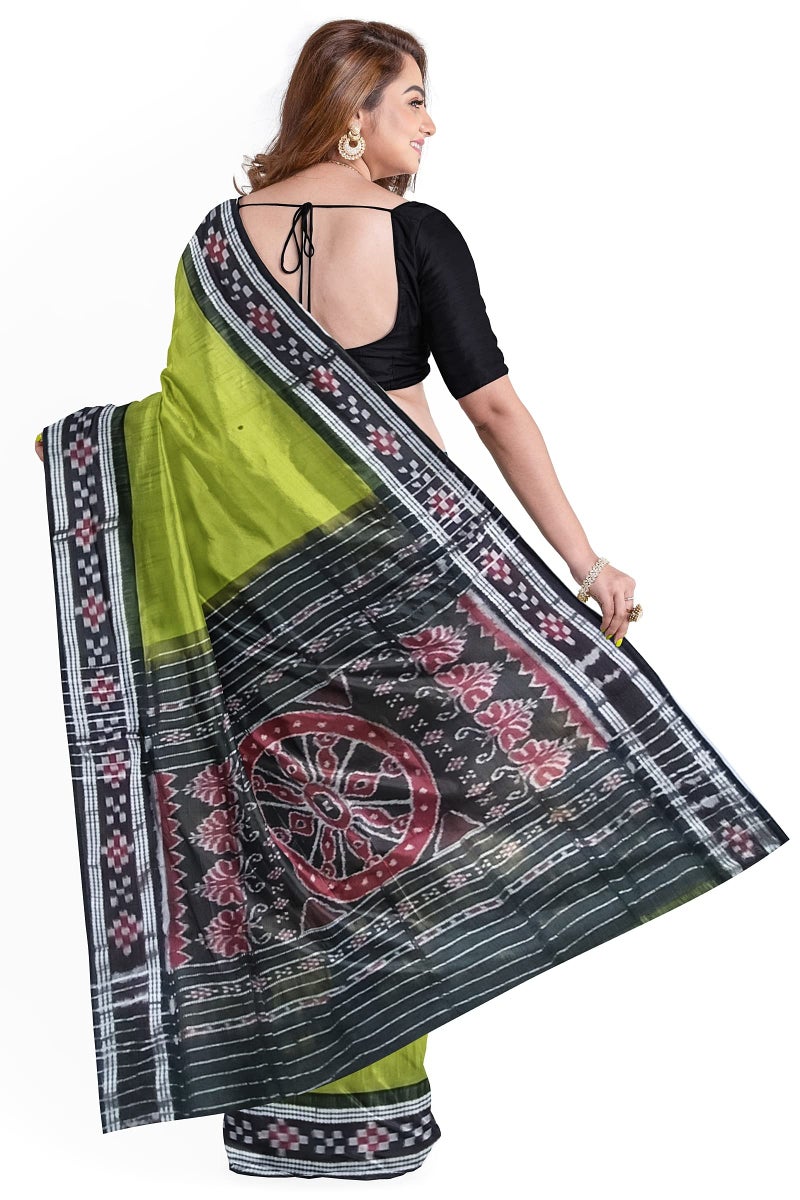BHS Women's Sambalpuri Pure Cotton Bomkai Saree (Nuapatanapata_Multicolour) - Image 3