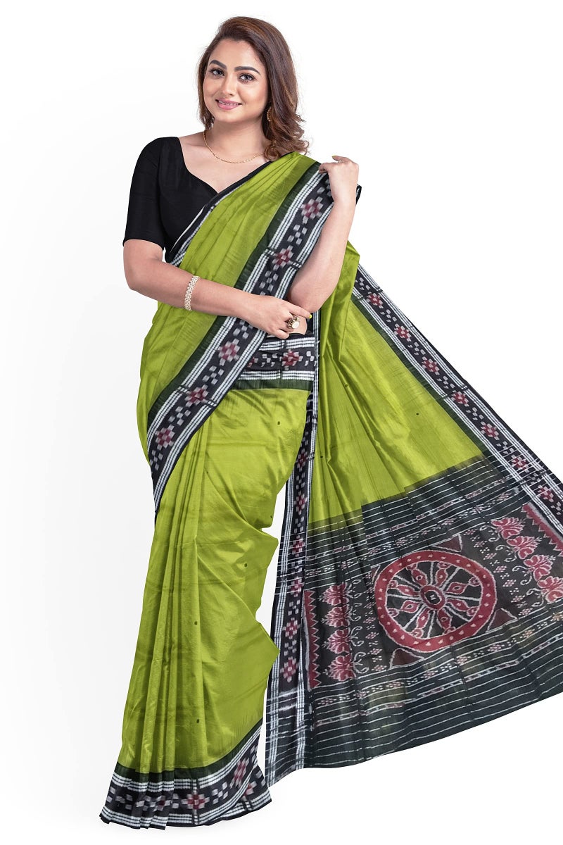 BHS Women's Sambalpuri Pure Cotton Bomkai Saree (Nuapatanapata_Multicolour) - Image 1