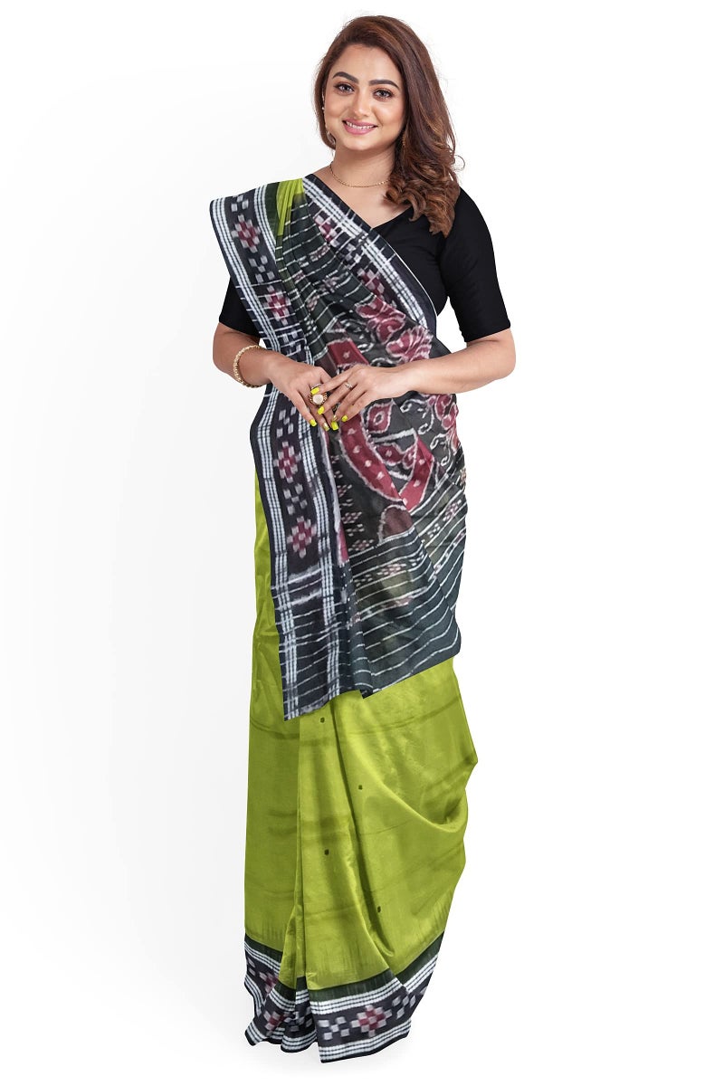 BHS Women's Sambalpuri Pure Cotton Bomkai Saree (Nuapatanapata_Multicolour) - Image 5