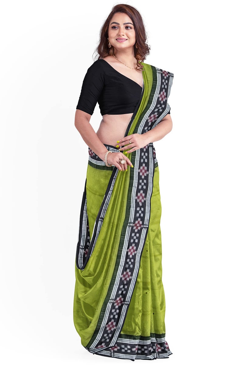 BHS Women's Sambalpuri Pure Cotton Bomkai Saree (Nuapatanapata_Multicolour) - Image 2