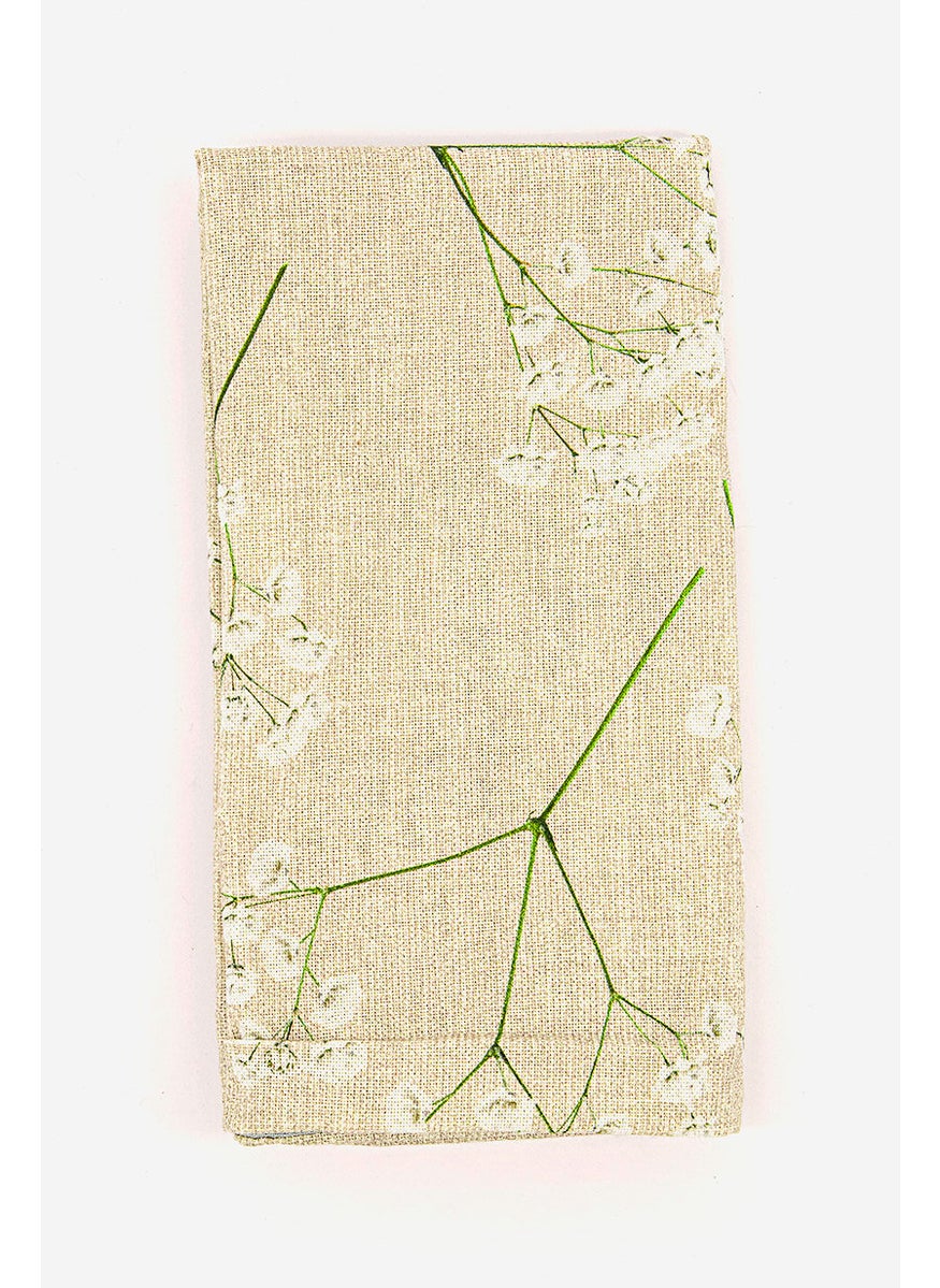 Vestio Textiling 1 Piece Printed Pillow Cases 49 x 49 cm, Beige  - Image 1