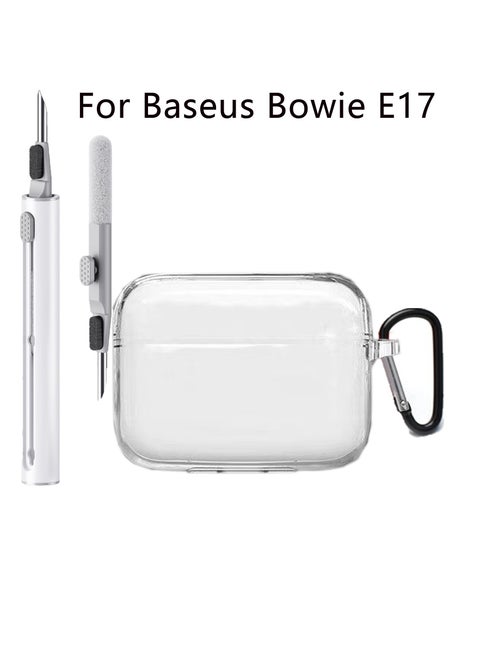Clear Case for Baseus Bowie E17,Shockproof Design Full Protective Soft Transparent TPU Case with Keychain and Cleaning Pen-Clear