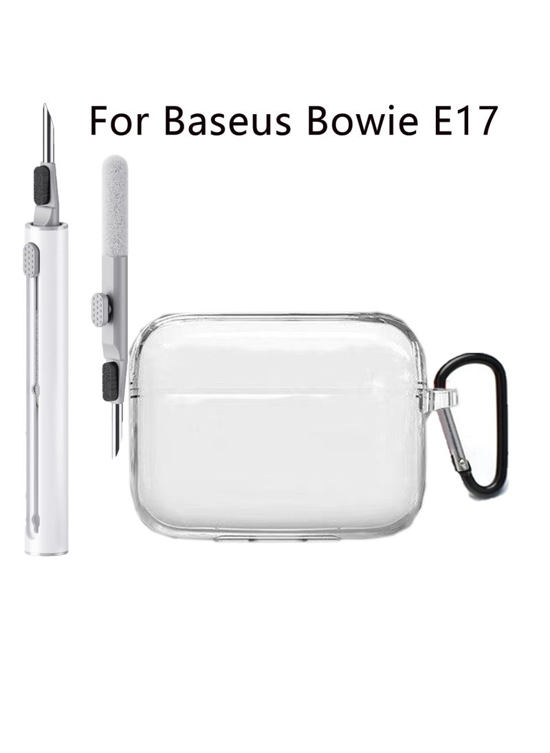 Clear Case for Baseus Bowie E17,Shockproof Design Full Protective Soft Transparent TPU Case with Keychain and Cleaning Pen-Clear