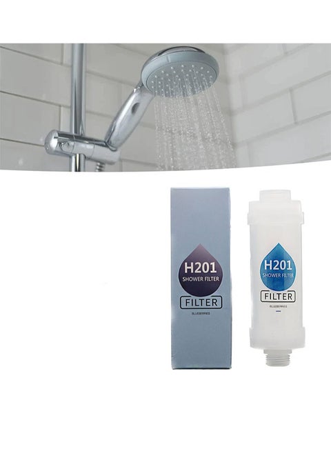 Blueberry Shower Soaker Easy to Install Vitamin C Shower Head Filter Hard Water Softener Chlorine and Fluoride Shower Filter Clean Water Filter Shower Head with Beads