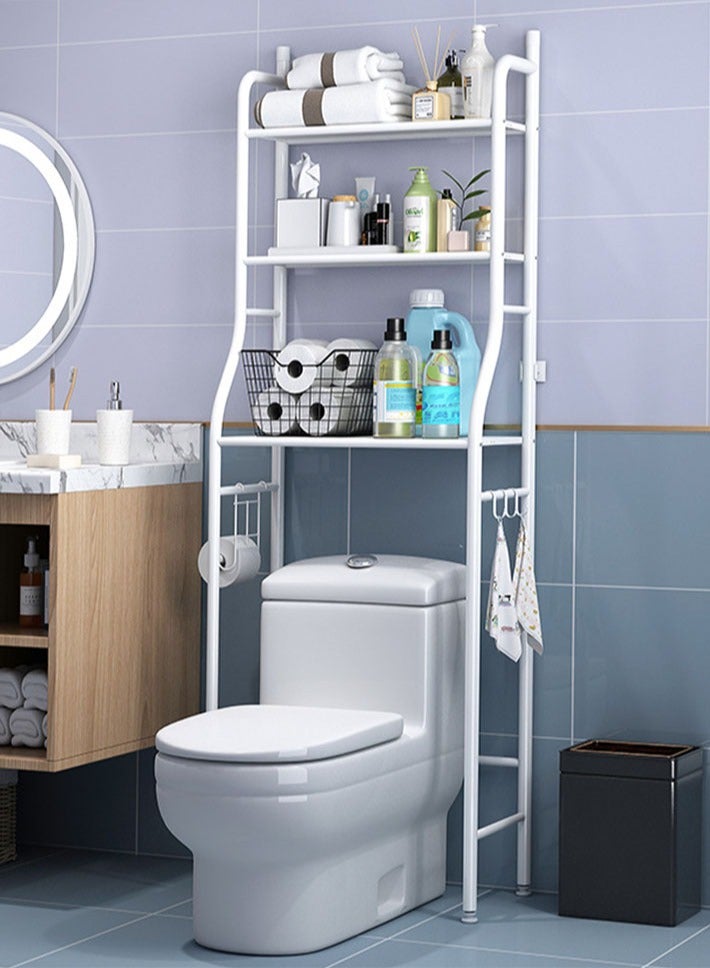 dida-cosmos toilet storage rack, 3-tier bathroom storage shelf, over the bathroom shelf organizer stand, high capacity, bathroom space saving shelf - Image 2