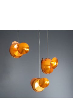 UCANDLE Ceiling light chandelier with 3 golden pendants from Yocandel  - Image 3