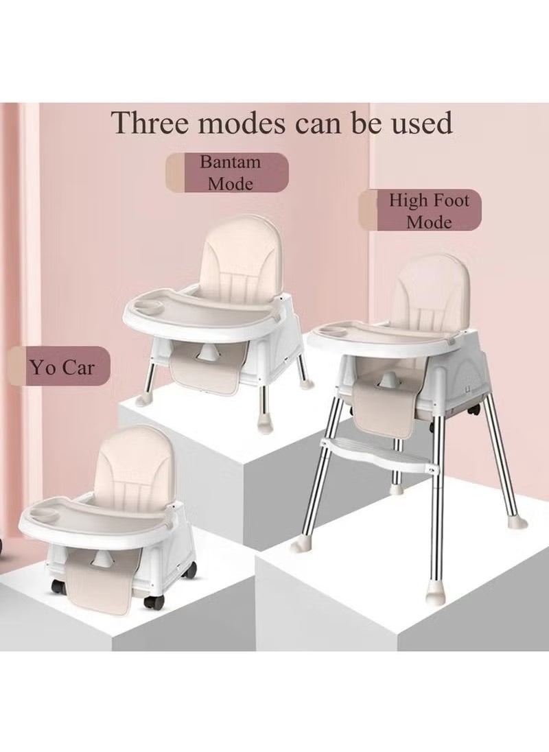 Versatile 3 In 1 Portable Adjustable Baby High Dining Chair With Detachable Tray And Wheels - pzsku/ZDDB8D429903F23FDA76AZ/45/_/1733908764/24cd813d-0882-4a2f-b721-03e4dfa1b6ee