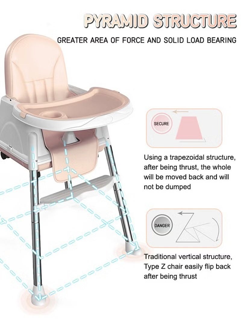 Versatile 3 In 1 Portable Adjustable Baby High Dining Chair With Detachable Tray And Wheels - pzsku/ZDDB8D429903F23FDA76AZ/45/_/1733908774/a99a926d-3582-4620-81f7-6684456789d5