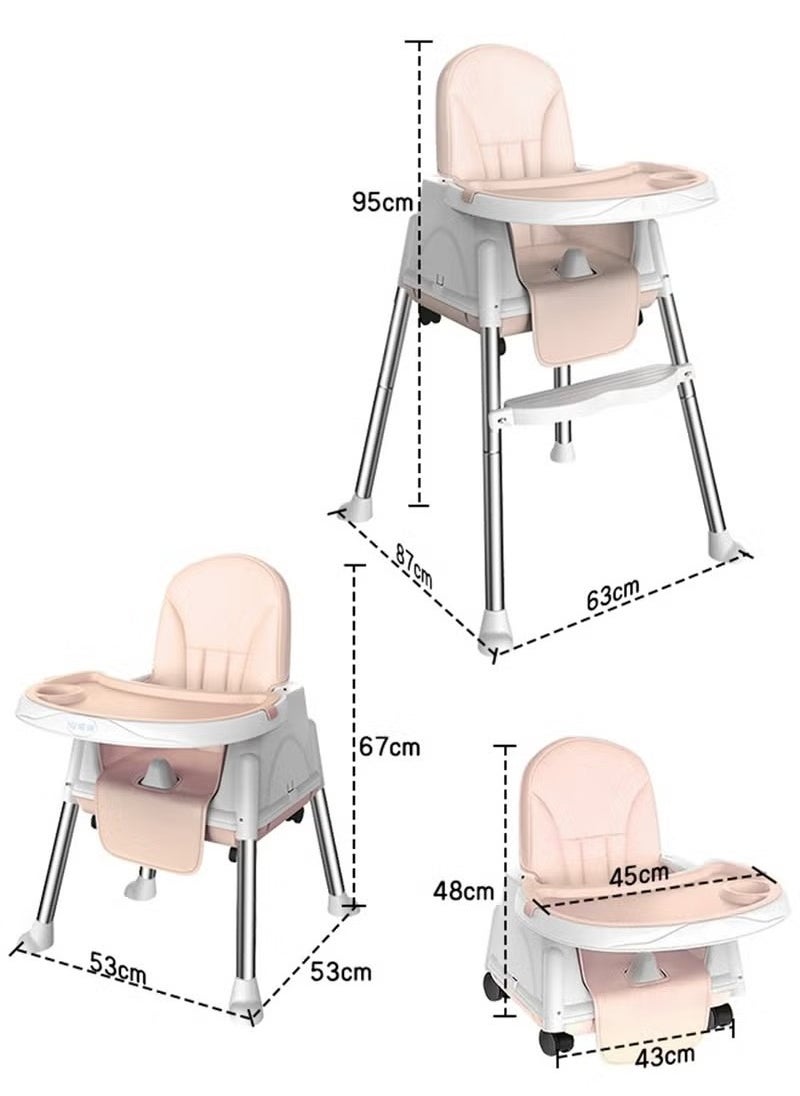 Versatile 3 In 1 Portable Adjustable Baby High Dining Chair With Detachable Tray And Wheels - pzsku/ZDDB8D429903F23FDA76AZ/45/_/1733908805/c898cb3b-7be2-4d8d-9863-79ba20cde10f