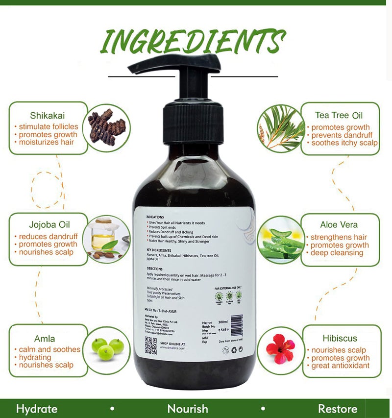 DR. TALAT'S Dr Talat's Dream care Shampoo (300 Ml, Aloe Hibiscus) - Image 2