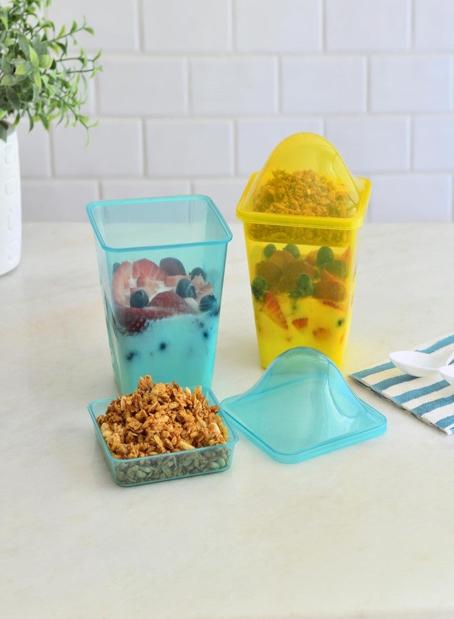 Youngever 7 Sets Plastic Parfait Cups, Reusable Dessert Cups with Lids and Inserts, Medium 8 Ounce, Spill and Leak Proof - Image 3