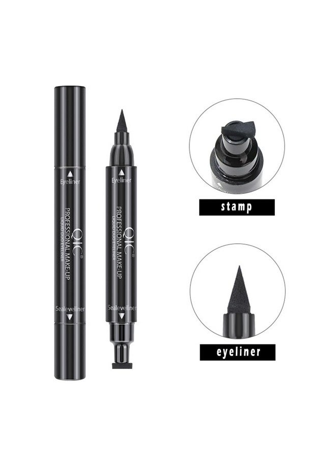 Linble Winged Eyeliner Stamp Set, 4 Pcs Dual-Ended Eyeliner Pens With Felt Tip & Wing Stamp, Long Lasting And Smudge Proof Eye Makeup For Women - Image 2