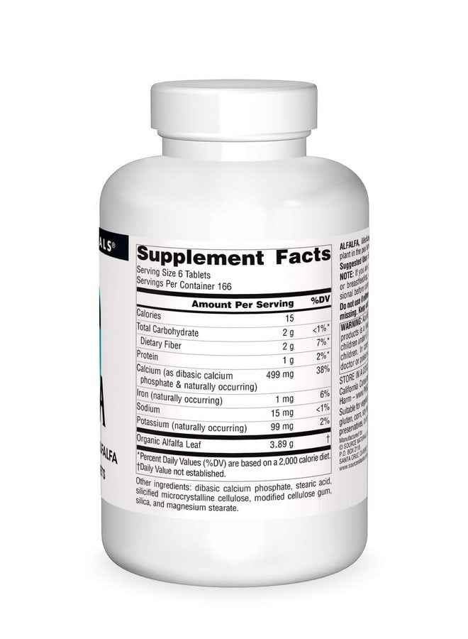Source Naturals Alfalfa 10 Grain Dietary Supplement - 1000 Tablets - Image 3