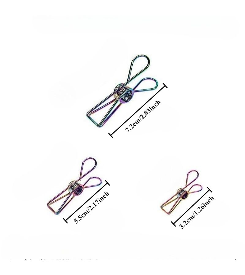 2pcs Color L Metal Loose Leaf Folder Stationery Paper Clip Phoenix Tail Clip Document Clip Sealing Clip Binding Clip - Image 2