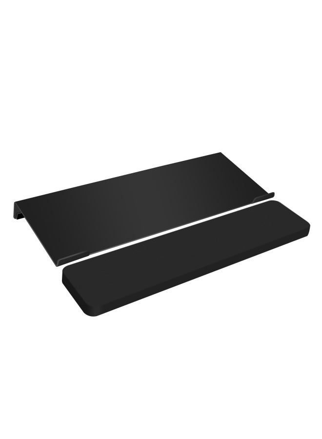 Desktop Extension Hand Support Computer Desk Desk Side Table Board Bracket Keyboard Dormitory Station Board Widened Folding Extension-Pattern:Black Bracket + Blackboard 40*20*1.2 - Image 2