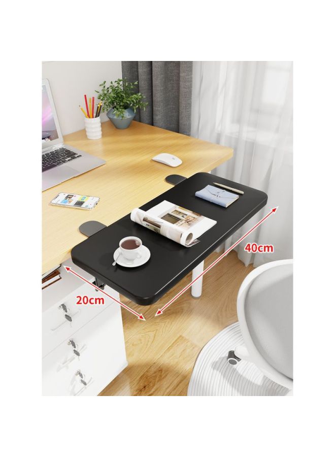 Desktop Extension Hand Support Computer Desk Desk Side Table Board Bracket Keyboard Dormitory Station Board Widened Folding Extension-Pattern:Black Bracket + Blackboard 40*20*1.2 - Image 1