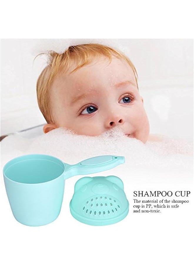 Generic Shampoo Cup, Baby Shampoo Cup Cute Kids Wash Hair Bathing Flusher Cup Eye Rinse Cup for Infant Toddler Children(Green)  - Image 3