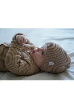 Generic Knitted Baby Hat Simple Bronze – Soft Ribbed Cotton Blend Beanie for Newborns and Toddlers, Breathable Year-Round Cap, Unisex, Sizes 38–42 cm, 50% Cotton  - Image 2