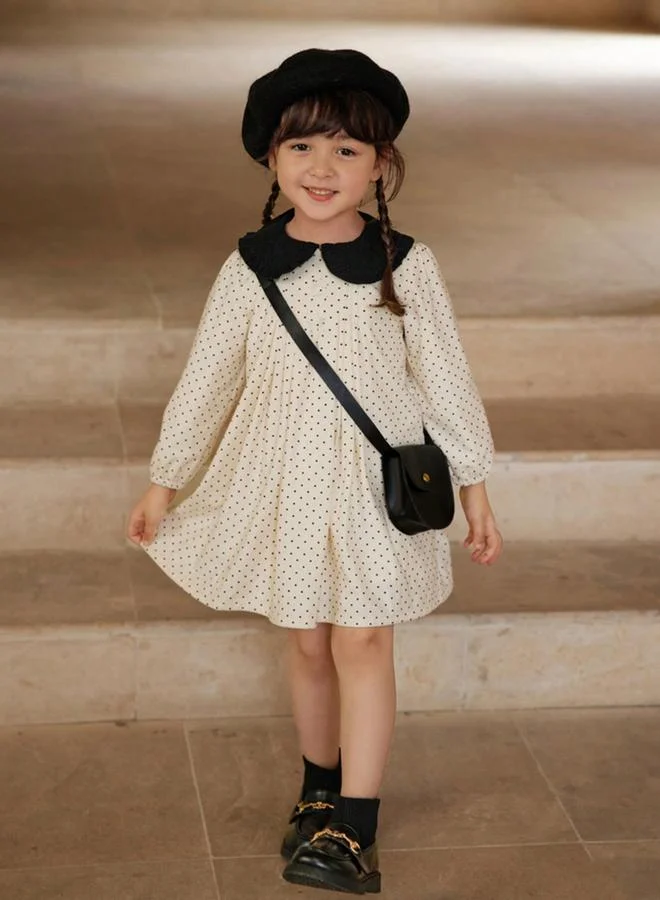 Take Two  Girls Polka Dot Print Long Sleeve Dress for Women | Best Price UAE