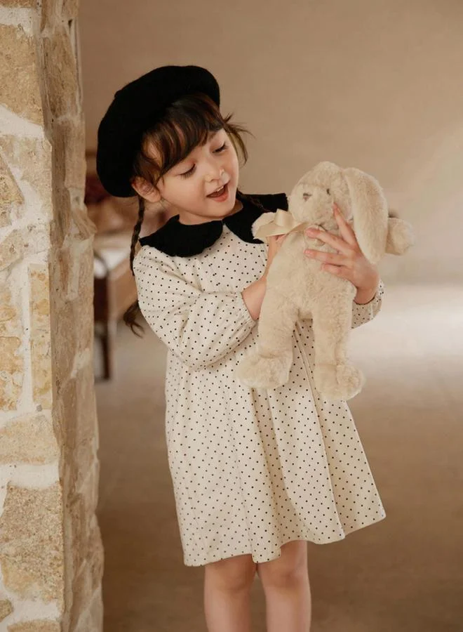 Take Two Girls Polka Dot Print Long Sleeve Dress