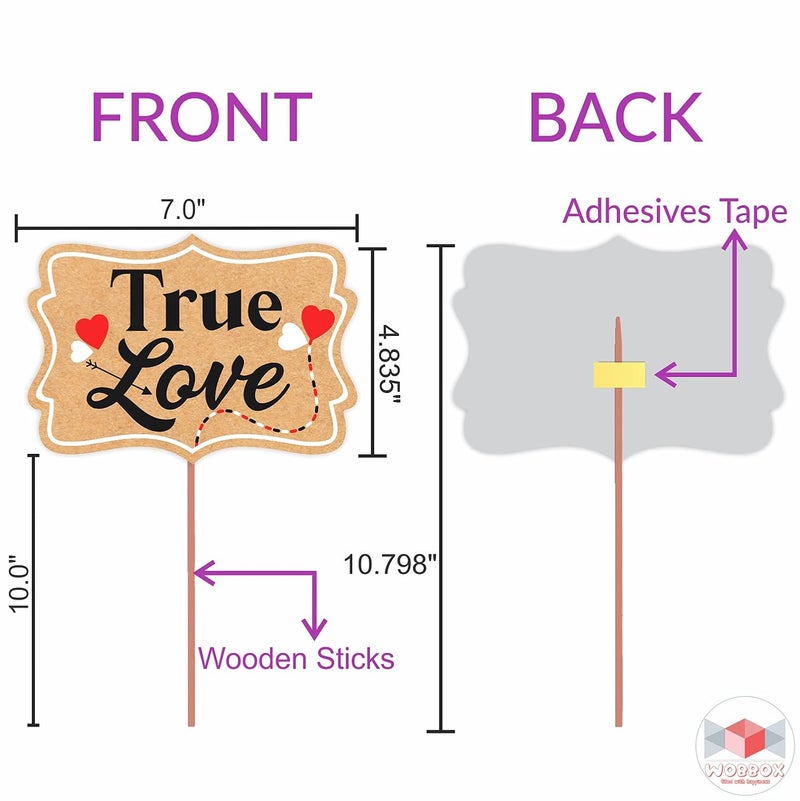 Wobbox Pre Wedding Decoration Items, Pre Wedding Props for Photo Shoot, Pre Wedding Props, Pre Wedding Shoot Props (43 Pcs Combo EQ) - Image 3