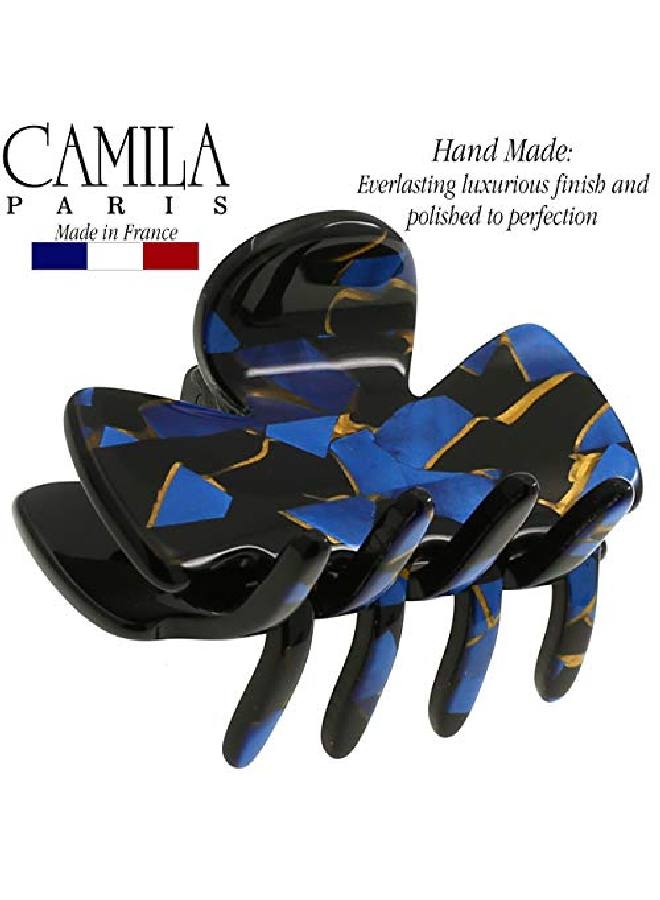 CAMILA Paris Cp2439 French Hair Clip For Women Large Blue Handmade Girls Hair Claw Clips Jaw Fashion Durable And Styling Hair Accessories For Women Strong Hold No Slip Grip Made In France - Image 3
