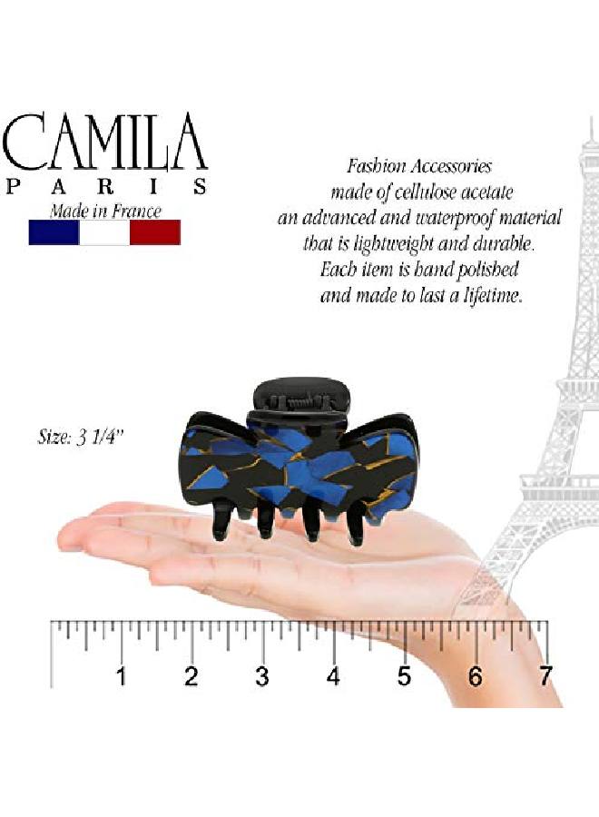 CAMILA Paris Cp2439 French Hair Clip For Women Large Blue Handmade Girls Hair Claw Clips Jaw Fashion Durable And Styling Hair Accessories For Women Strong Hold No Slip Grip Made In France - Image 4