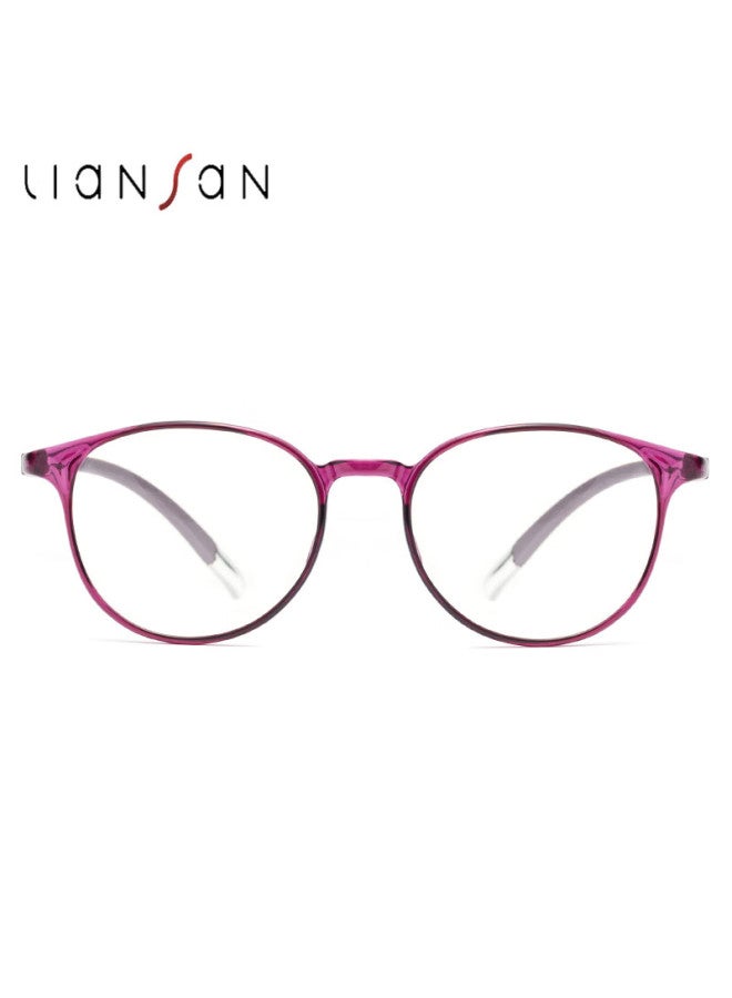 Fall in love Love Blue Light Blocking Reading Gl For Women Tr Ultra-light Hd Reading Gl Female 5009 Elegant Purple +200 Degrees - Image 3