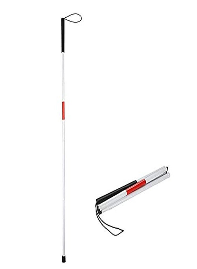 iwalk; Changing Lives Aluminum Folding Blind Cane For Blind People With Height 124 Cm With A Reflective Red Reflector For Safety Whle Walking | Vision Impaired And Blind People - Image 1
