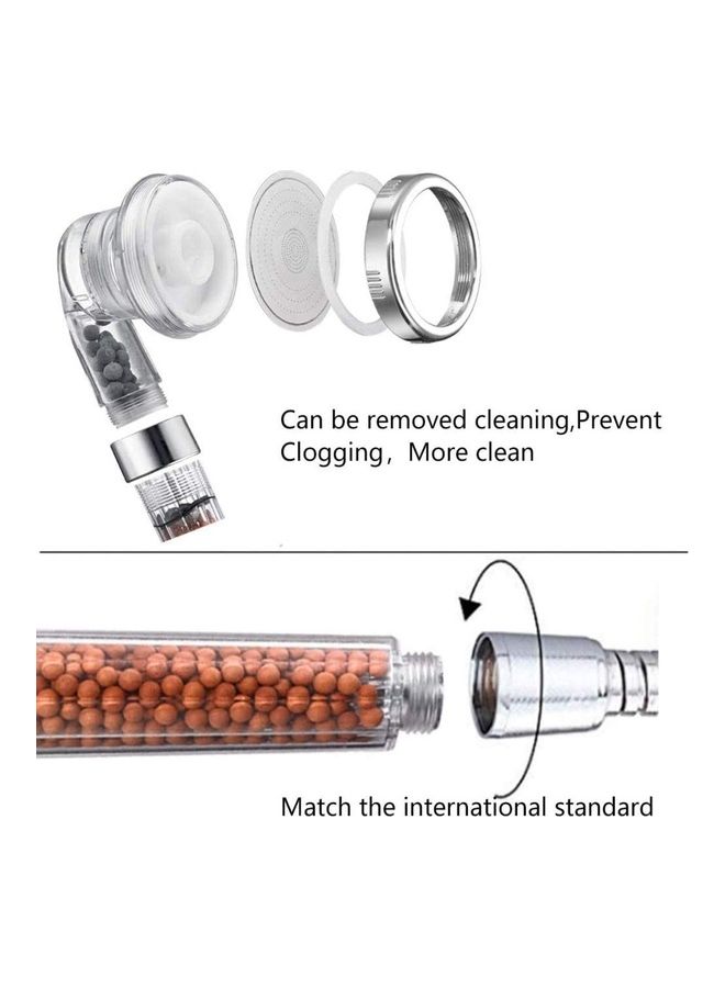 AIWANTO Filtered Hand Held Shower Head Silver - Image 2
