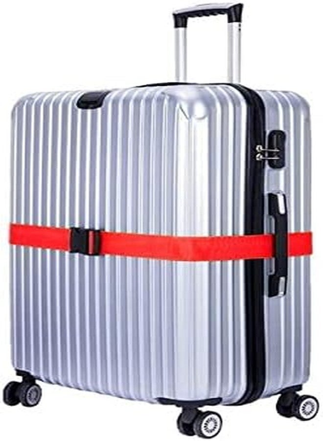 BASRI Luggage Belt Suitcase Strap - Pack of 6 | Heavy Duty Material | Adjustable Travel Belt for Suitcase | Fits to luggages | Protect Your Belongings (Red) - Image 4