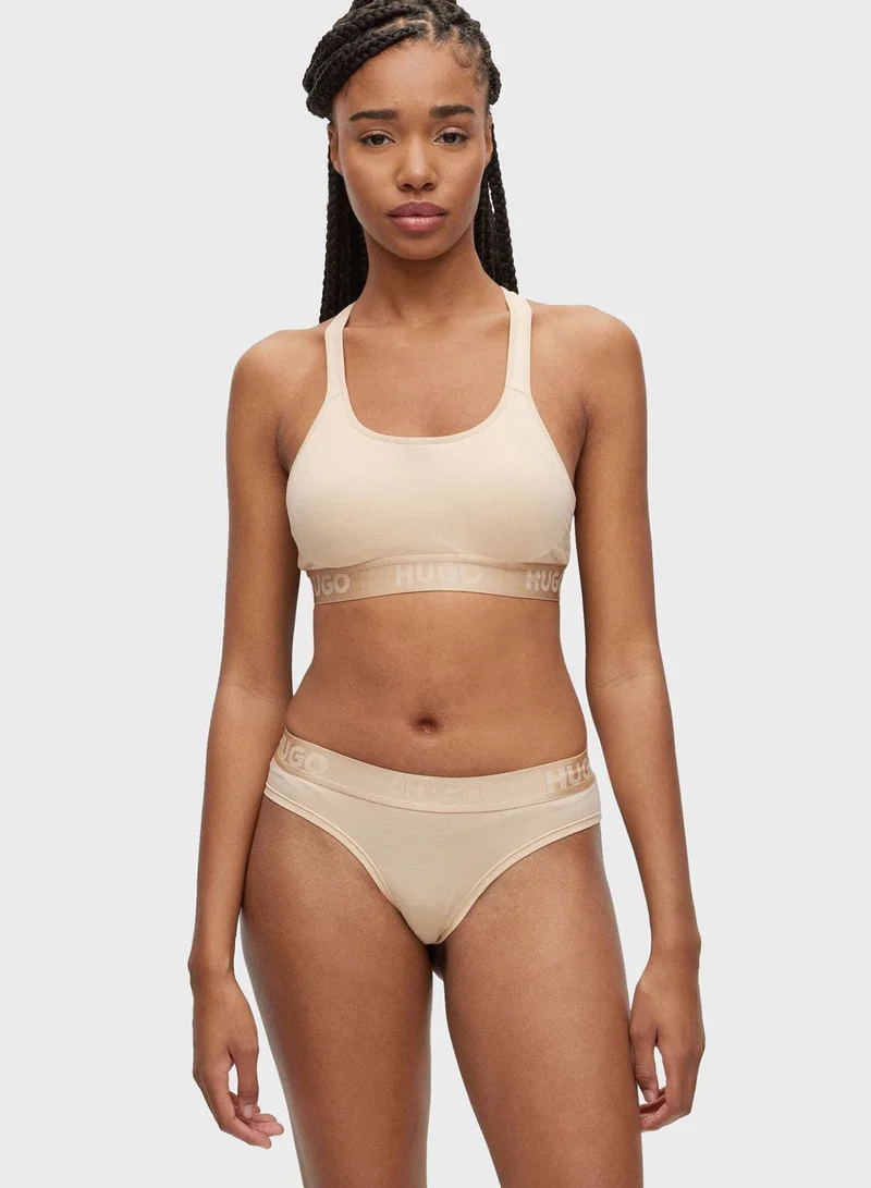 HUGO Logo Band T-Shirt Bra