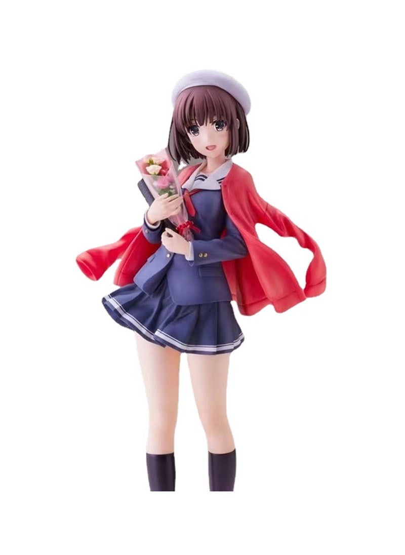 Generic - Anime Passerby Heroine Development Record Graduation School Uniform Kato Hui Hand-Made Ornaments Beautiful Girl Saint Hui School Uniform Kato Hui Anime Model 24Cm - Image 1