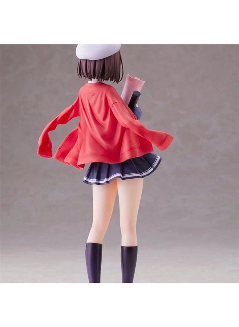 Generic - Anime Passerby Heroine Development Record Graduation School Uniform Kato Hui Hand-Made Ornaments Beautiful Girl Saint Hui School Uniform Kato Hui Anime Model 24Cm - Image 1