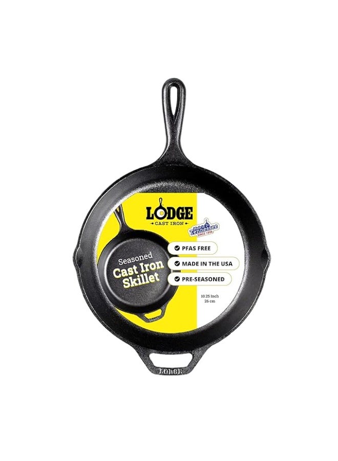 Lodge Skillet Black, Cast Iron, 10.25 Inch - Image 2