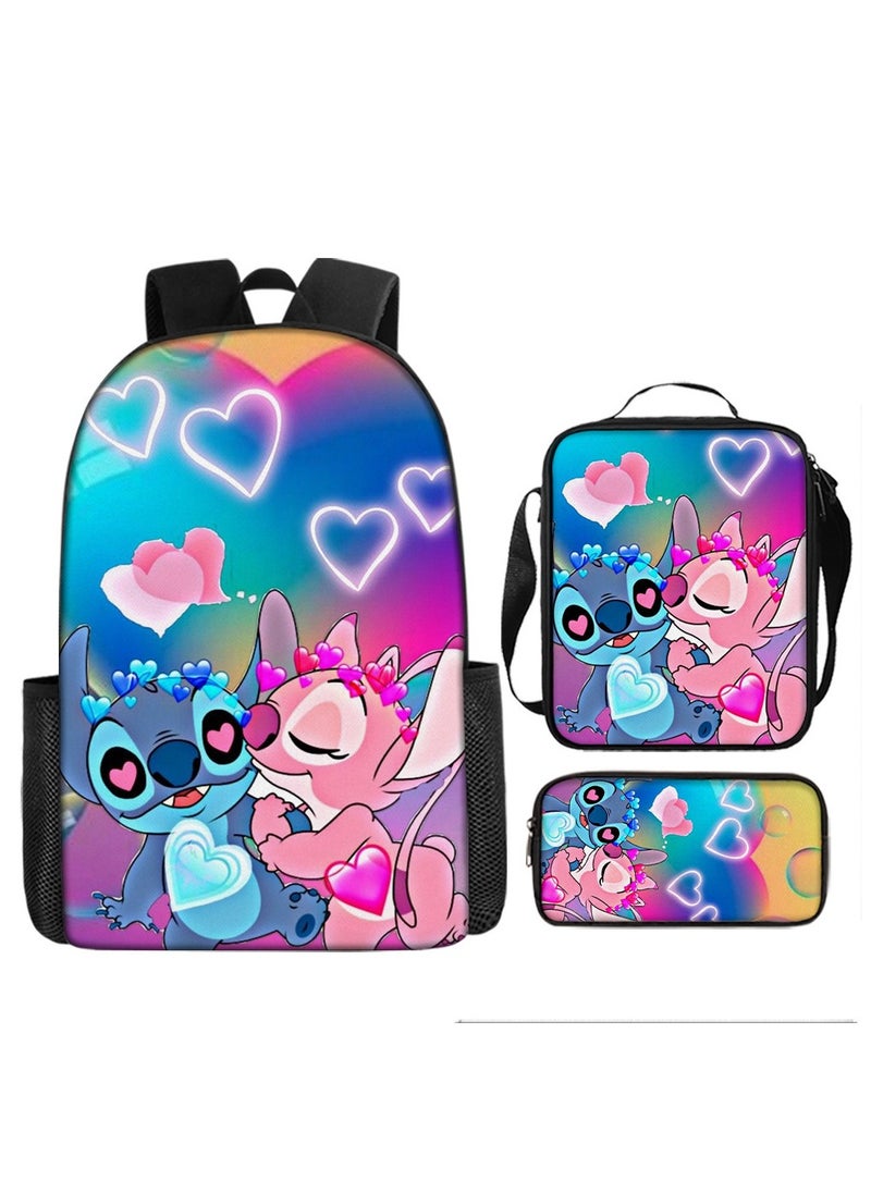 STITCH Stitch Primary And Secondary School Students' Three-Piece Backpack 29*42*16c 