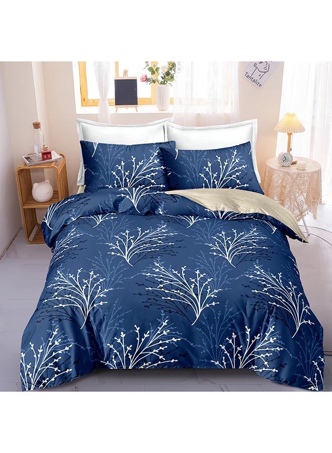 ايست من نون طقم غطاء لحاف من ٤ قطع | مصنوع من ألياف دقيقة ناعمة | ألوان متعددة | غطاء لحاف ١٦٠ × ٢٢٠ سم، ملاءة سرير ١٢٠ × ٢٠٠ سم مع جيب عميق ٣٠ سم، غطائي وسادة ٥٠ × ٧٥ سم | مناسب لمرتبة فردية - Image 1