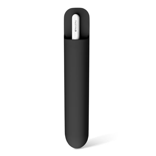 MoKo Pencil Case Holder, Adhesive Silicone Pencil Protected Sleeve Compatible with Apple Pencil Pro/ (USB-C)/ 1st/ 2nd Generation, Similarly Sized Styluses Accessories, Black - Image 1